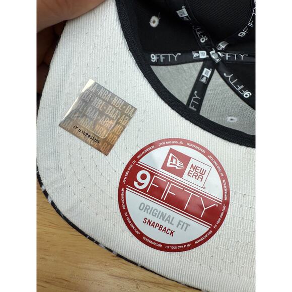 Brooklyn Nets NBA Hardwood Classic New Era 9Fifty Snapback Hat Black White‎ EUC - Picture 10 of 11